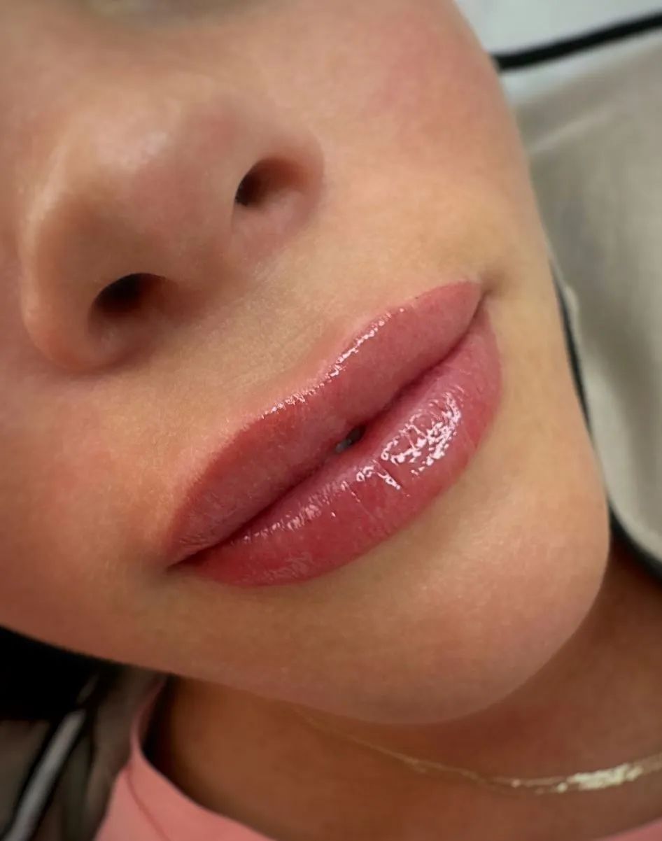 lip colour tattoo in Brisbane studio